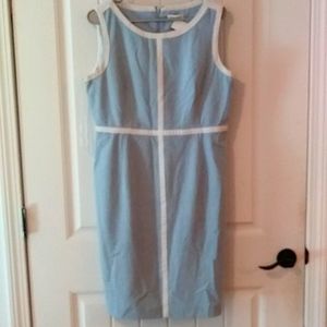 EUC size 12 Calvin Klein sleeveless dress baby blue